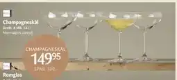 Kop & Kande Champagneskål, DKK 149.95 tilbud