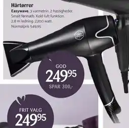 Kop & Kande Hårtørrer, DKK 249.95 tilbud