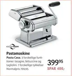 Kop & Kande Pastamaskine, DKK 399.95 tilbud