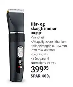 Kop & Kande Hår- og skægtrimmer, DKK 399.95 tilbud