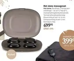 Kop & Kande Hot stone massagesæt, DKK 699.95 tilbud
