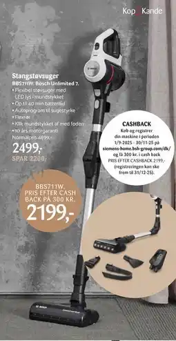 Kop & Kande Stangstøvsuger, DKK 2499 tilbud