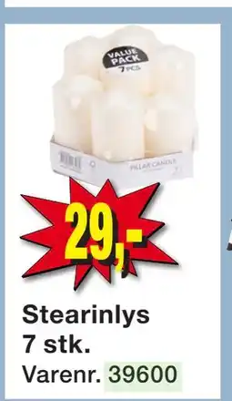 Harald Nyborg Stearinlys 7 stk, DKK 29 tilbud