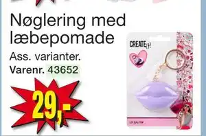 Harald Nyborg Nøglering med læbepomade, DKK 29 tilbud