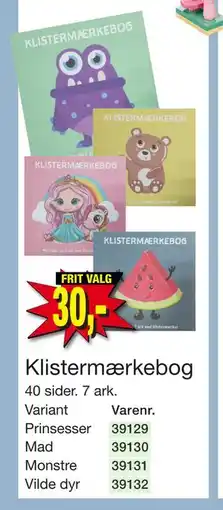 Harald Nyborg Klistermærkebog, DKK 30 tilbud