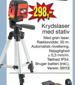 Harald Nyborg Krydslaser med stativ, DKK 298 tilbud