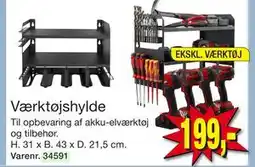 Harald Nyborg Værktøjshylde, DKK 199 tilbud