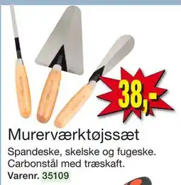 Harald Nyborg Murerværktøjssæt, DKK 38 tilbud