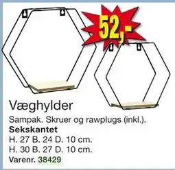 Harald Nyborg Væghylder, DKK 52 tilbud