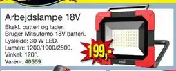 Harald Nyborg Arbejdslampe 18V, DKK 199 tilbud