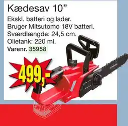 Harald Nyborg Kædesav 10”, DKK 499 tilbud