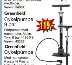 Harald Nyborg Cykelpumpe 9 bar, DKK 119 tilbud