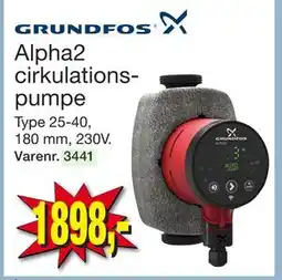 Harald Nyborg Alpha2 cirkulationspumpe, DKK 1898 tilbud