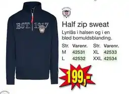 Harald Nyborg Half zip sweat, DKK 199 tilbud