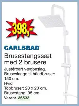 Harald Nyborg Brusestangssæt med 2 brusere, DKK 398 tilbud
