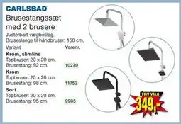 Harald Nyborg Brusestangssæt med 2 brusere, DKK 349 tilbud