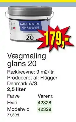 Harald Nyborg Vægmaling glans 20, DKK 179 tilbud