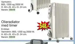 Harald Nyborg Olieradiator med timer, DKK 548 tilbud