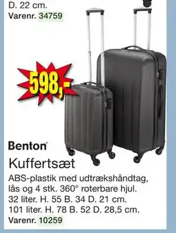 Harald Nyborg Kuffertsæt, DKK 598 tilbud