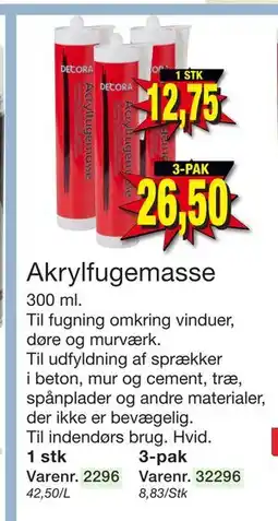 Harald Nyborg Akrylfugemasse, DKK 36.5 tilbud