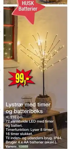Harald Nyborg Lystræ med timer og batteriboks, DKK 99 tilbud