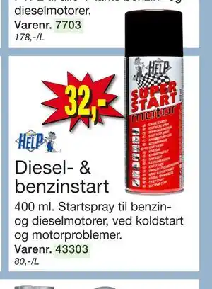 Harald Nyborg Diesel- & benzinstart, DKK 32 tilbud