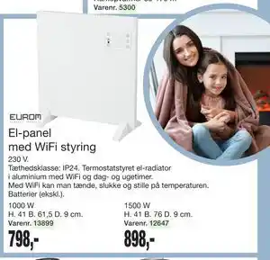 El-panel med WiFi styring