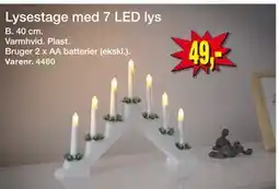 Harald Nyborg Lysestage med 7 LED lys, DKK 49 tilbud