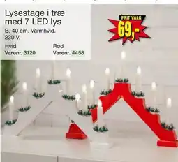 Harald Nyborg Lysestage i træ med 7 LED lys, DKK 69 tilbud