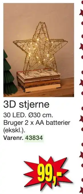Harald Nyborg 3D stjerne, DKK 99 tilbud