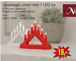 Harald Nyborg Lysestage i plast med 7 LED lys, DKK 19 tilbud