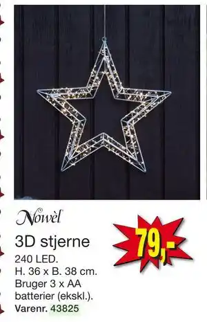 Harald Nyborg 3D stjerne, DKK 79 tilbud