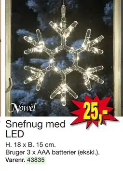 Harald Nyborg Snefnug med LED, DKK 25 tilbud