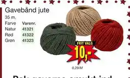 Harald Nyborg Gavebånd jute, DKK 10 tilbud