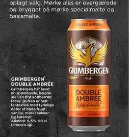 MENY GRIMBERGEN DOUBLE AMBRÉE, DKK 100 tilbud