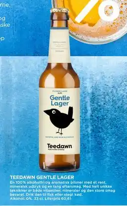 MENY TEEDAWN GENTLE LAGER, DKK 100 tilbud