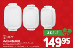 Din Isenkræmmer Conzept ovnfast fadsæt tilbud