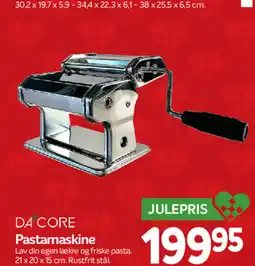 Din Isenkræmmer DA CORE Pastamaskine tilbud