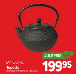 Din Isenkræmmer DA CORE Tepotte tilbud