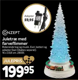 Din Isenkræmmer CONZEPT Juletræ med farveflimmer tilbud