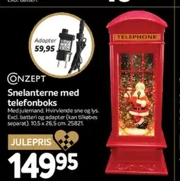 Din Isenkræmmer CONZEPT Snelanterne med telefonboks tilbud
