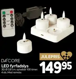 Din Isenkræmmer Da core led fyrfadslys tilbud