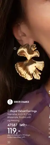 Oriflame Royal Velvet Earrings tilbud