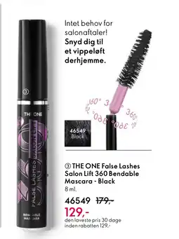 Oriflame THE ONE False Lashes Salon Lift 360 Bendable Mascara - Black tilbud