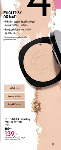 Oriflame THE ONE Everlasting Pressed Powder tilbud