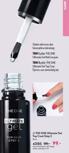 Oriflame THE ONE Ultimate Gel Top Coat Step 2 tilbud