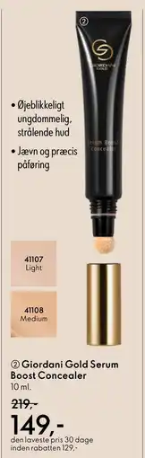 Oriflame Giordani Gold Serum Boost Concealer tilbud