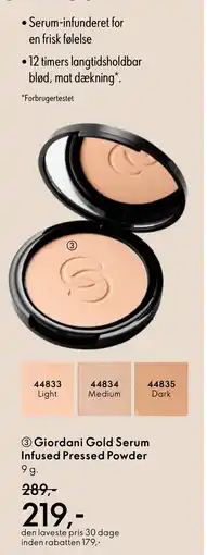 Oriflame Giordani Gold Serum Infused Pressed Powder tilbud