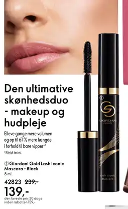 Oriflame Giordani Gold Lash Iconic Mascara - Black tilbud