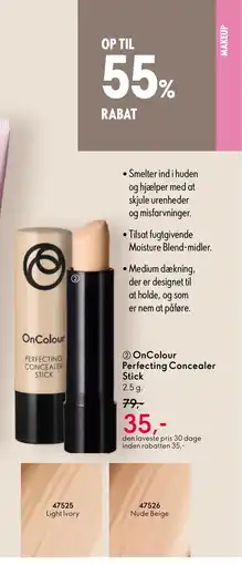 Oriflame On Colour Perfecting Concealer Stick tilbud
